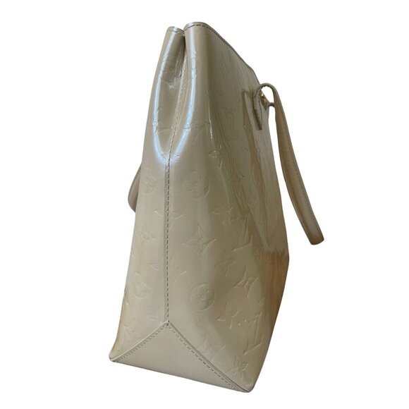 Louis Vuitton Wilshire Boulevard Vernis Tote Cream Patent Leather - Picture 8 of 12